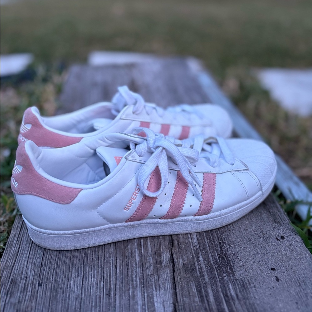 Adidas Superstar Pink Stripes